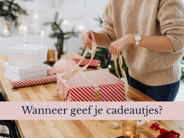 Wanneer cadeautjes met Kerst en Sinterklaas geven?