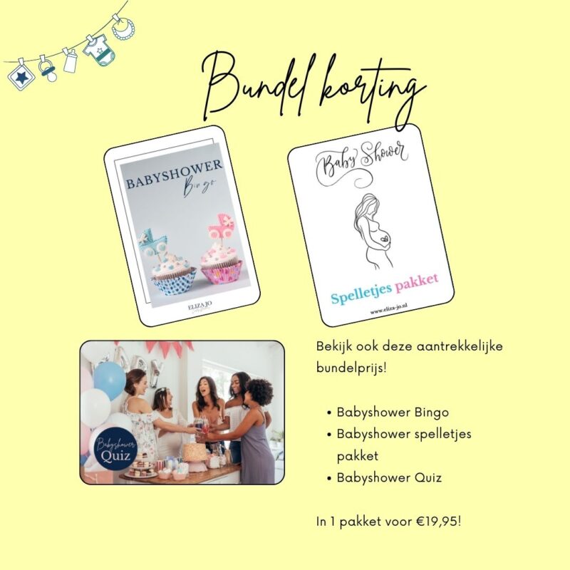 Babyshower spelletjes bundel